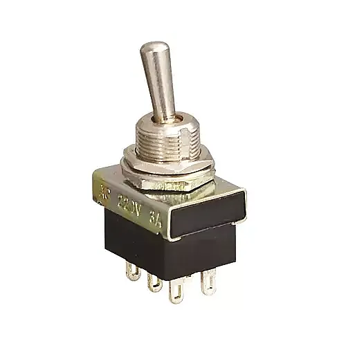 Orta Boy Toggle Anahtar 6P DPDT ON-ON - 1