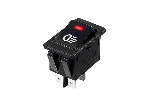Otomotiv Anahtar Far Sembolü 12V Kırmızı - 1