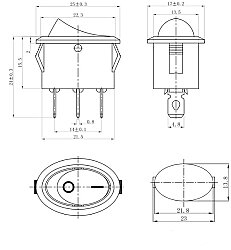 Oval Işıklı Anahtar Kırmızı - 2