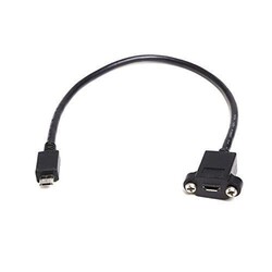 Panel Tipi USB Uzatma Kablosu - Micro B Erkek - Micro B Dişi 