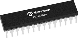PIC16F870 I/SP SPDIP-28 8-Bit 20MHz Mikrodenetleyici - Microchip