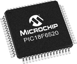PIC18F6520 I/PT SMD TQFP-64 8-Bit 40MHz Microcontroller 