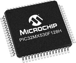PIC32MX530F128H I/PT SMD 32-Bit 50MHz Microcontroller TQFP-64 