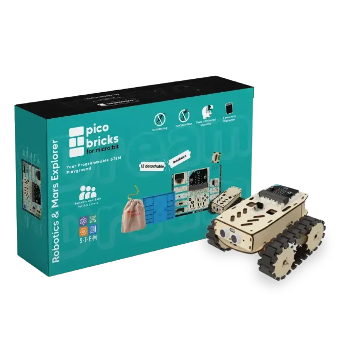 PicoBricks Micro:Bit Robotics & Mars Explorer Kit - Montajlı - 2