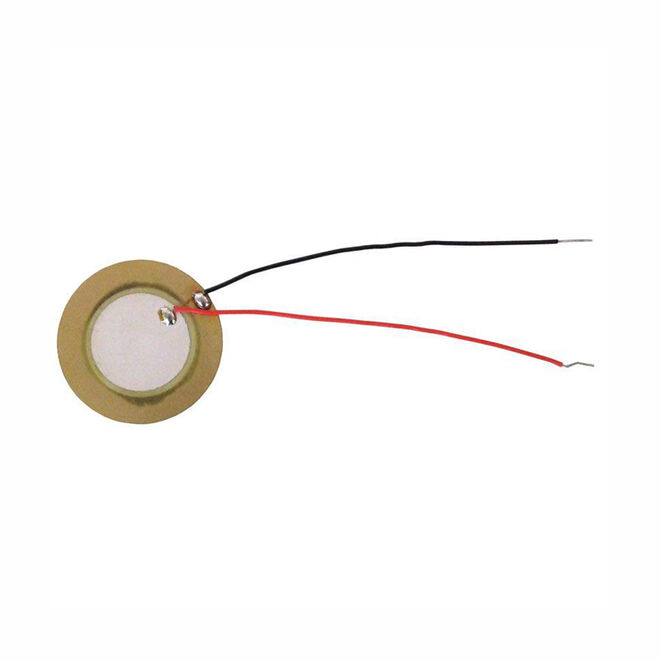 Piezo Disk - With Cable - 15mm Diameter - 1
