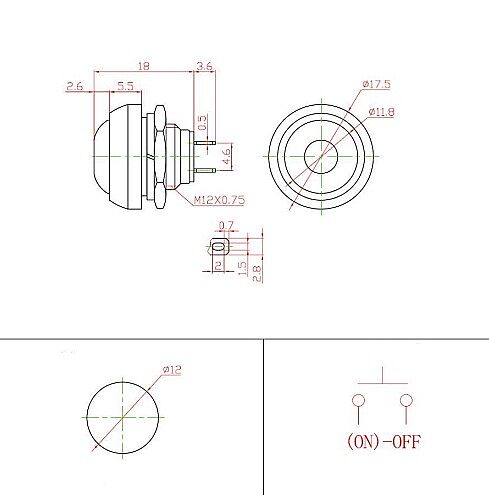 Plastik Basmalı Buton PBS-33B Mavi - 3