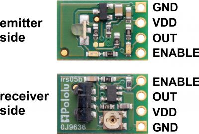Pololu 38 kHz IR Proximity Sensor, Fixed Gain, High Brightness - 5