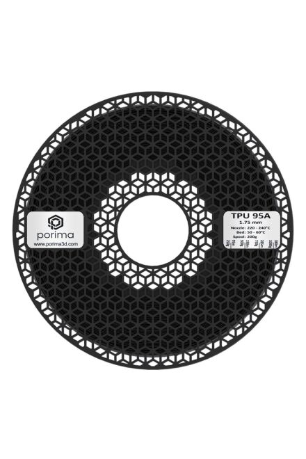Porima 3D 1.75mm TPU 95A® Filament - Siyah - 2