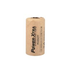 Power-Xtra PX20SCFT 1.2V 2000mAh SC Ni-Cd Şarjlı Pil - Kutup Başsız - 3C - Power-Xtra