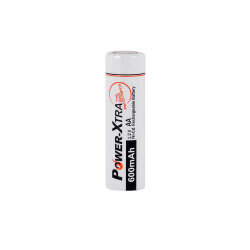 Power-Xtra PX6AAFT 1.2V 600mAh AA Ni-Cd Rechargeable Battery - Flat Top - 3C - Power-Xtra