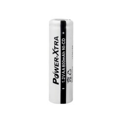 Power-Xtra PX8AAFT 1.2V 800mAh AA Ni-Cd Rechargeable Battery - Flat Top - Power-Xtra