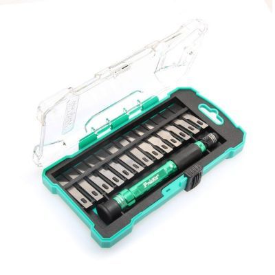 Proskit 14pcs Aluminum handle knife kit PD-398 - 2