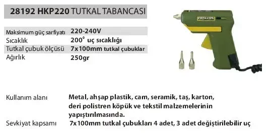 Proxxon 28192 HKP 220 Tutkal Tabancası - 3