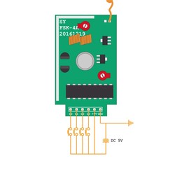PT2262 4km Range 4 Channel RF Transmitter Module - 5