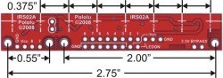 QTR-8A Reflectance Sensor Array - 3
