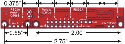 QTR-8A Reflectance Sensor Array - 3