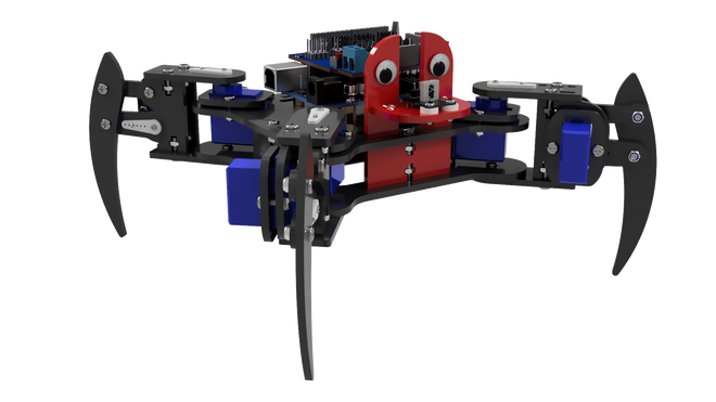 Quadruped (4 Legged) Spider Robot - Without Electronics - 1