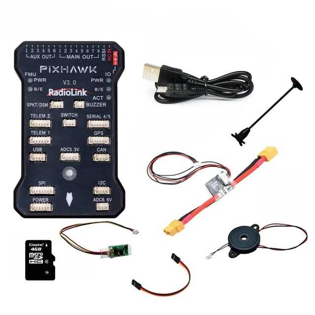 Radiolink PIXHAWK V3.0 Güç Modülü +Güvenlik anahtarı +Bağlantı kablosu +TFcard (4G) + Buzzer+ Montaj köpüğü