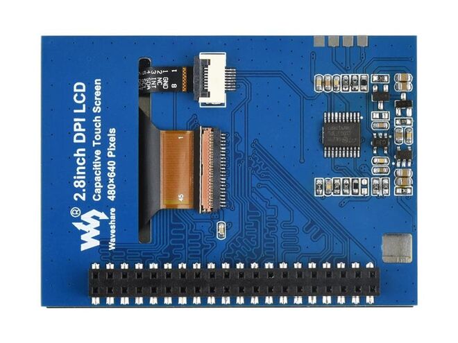 Raspberry Pi için 2.8inç Kapasitif Dokunmatik LCD Ekran Modülü - 480x640 Piksel DPI - IPS - Tam Lamine Sertleştirilmiş Cam Kapak - Düşük Güç - 3