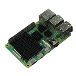 Black Aluminum Heatsink Kit for Raspberry Pi 4B - 2