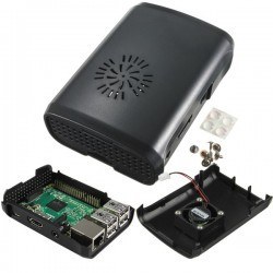 Raspberry Pi B+/2/3 Siyah, Fan Uyumlu Case - 3