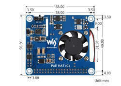 Raspberry Pi 3B+, 4B ve 802.3af-at network uyumlu Ethernet üzerinden güç HAT (C) - 7