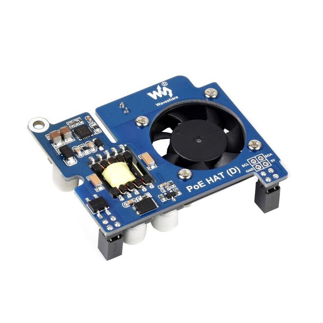 Raspberry Pi 3B+, 4B ve 802.3af PoE network uyumlu Ethernet üzerinden güç HAT - 1
