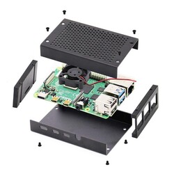 Raspberry Pi 4 Alüminyum Muhafaza Kutusu - 5