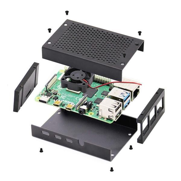 Raspberry Pi 4 Alüminyum Muhafaza Kutusu - 5