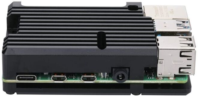 Raspberry Pi 4 Alüminyum Muhafaza Kutusu - Siyah - 2