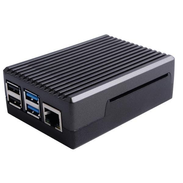Raspberry Pi 4 Alüminyum Muhafaza Kutusu (Soğutmalı) - Siyah - 1