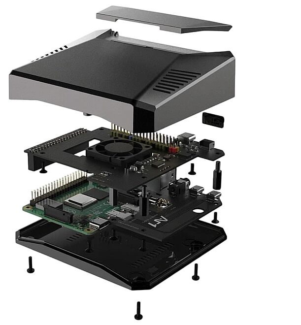 Raspberry Pi 4 Argon ONE V2 Alüminyum Kutu Soğutucu + Çıkış Düzenleyici - 5