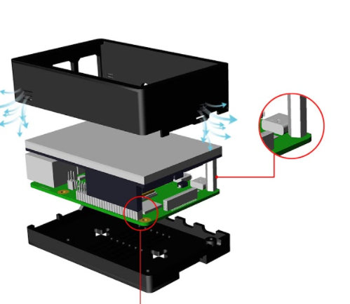 Raspberry pi 4 case and suit for 3.5inch - 2