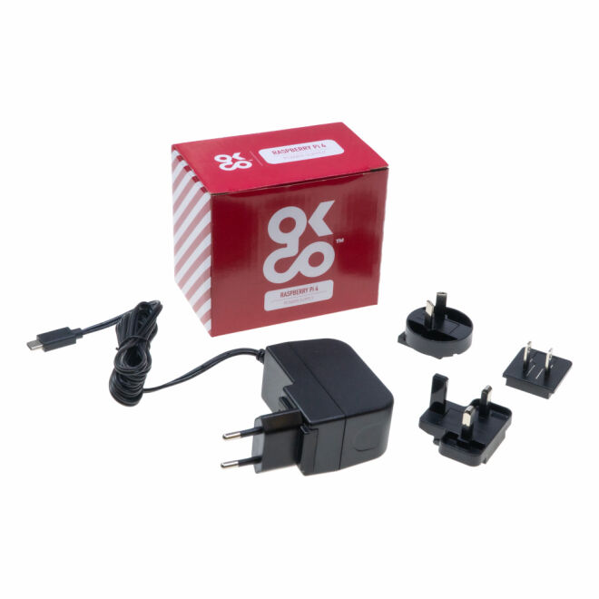 Okdo Raspberry Pi 4 Compatible Power Adapter - 5.1V 3A - 1
