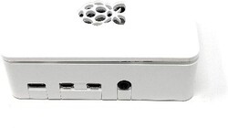 Raspberry Pi 4 Plastic Case with Logo for Raspberry Pi - White - 3