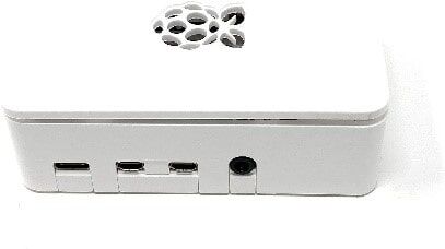 Raspberry Pi 4 Plastic Case with Logo for Raspberry Pi - White - 3