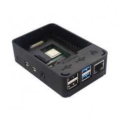 Raspberry Pi 4 Plastik Muhafaza Kutusu - Siyah (Raspberry Pi Logolu) - 4