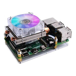 Raspberry Pi 4 RGB Soğutma Fanı - Düşük CPU 