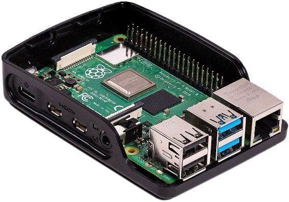 Raspberry Pi 4B Muhafaza Kutusu - Siyah (Klon) - 2