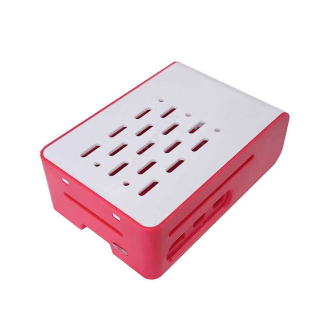 Raspberry Pi 5 Fanlı Muhafaza Kutusu - Kırmızı Beyaz - 2