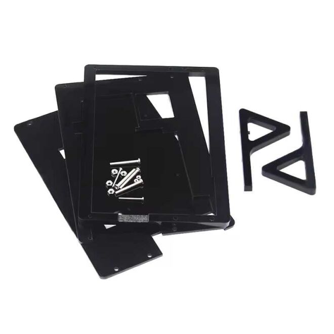 Raspberry 7 inç Ekran Case Siyah for Pi 5 - 4B - 3