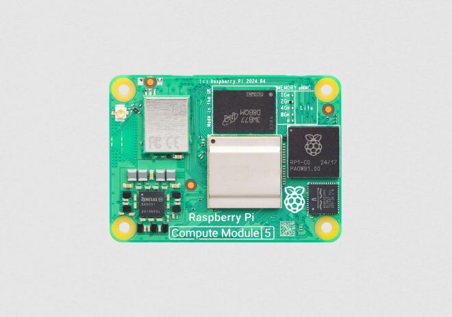 Raspberry Pi Compute Module CM5, 4GB RAM/64GB eMMC, Non-Wireless - CM5004064 - 2