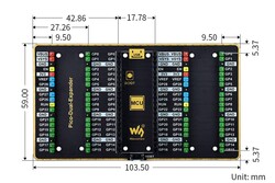 Raspberry Pi Pico için İkili GPIO Genişletici - İki Set Erkek Header - 5