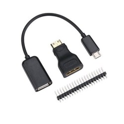 Raspberry Pi Zero Matte Case with Heat Sink and 3 in 1 Adapter Kit Compatible for Raspberry Pi Zero W - 2