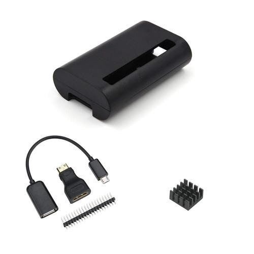 Raspberryi Pi Zero Siyah Muhafaza Kutusu - 3 in 1 Adaptör Kit - 1