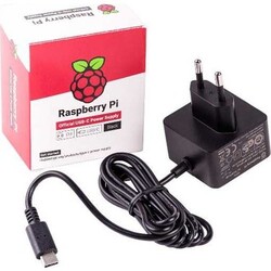 Raspberry Pi 4 Lisanslı Güç Adaptörü 5V 3A USB-C Siyah 