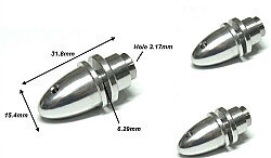RC Model3.17mm Hole Blue Metal Propeller Adapter - 2
