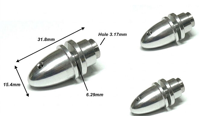 RC Model3.17mm Hole Blue Metal Propeller Adapter - 2