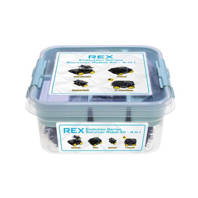 REX Evolution Serisi Survivor Robot Kiti - 4 in 1 (mBlock5 ve Arduino IDE Uyumlu) - E-Kitap Hediyeli - 3