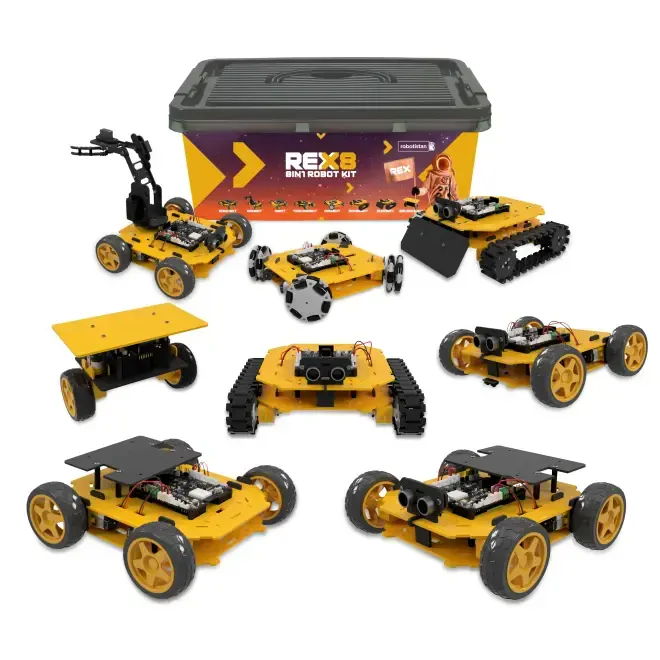 REX Evolution Serisi Super Star Transformers - 8 in 1 (Micropython ve Arduino IDE Uyumlu) - E-Kitap Hediyeli - REX